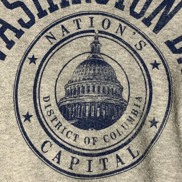 Mens WASHINGTON D.C. United States Nations Capital Gray HOODIE Sweatshirt - Picture 5 of 14